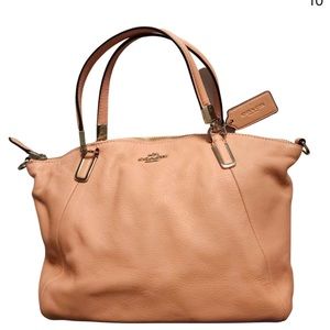 COACH PINK PEBBLE LEATHER SATCHEL HANDBAG  PURSE